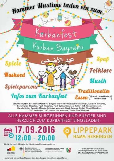 Kurbanfest im Lippepark am 17.09.2016 war ein voller Erfolg